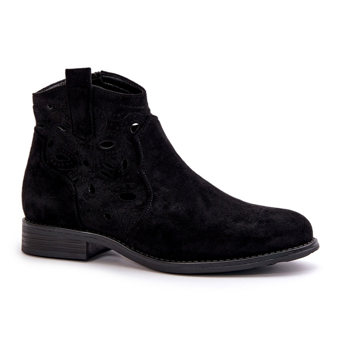 S.Barski Stivali da donna Openwork per il castello nero S. Barski Hy42-081 2