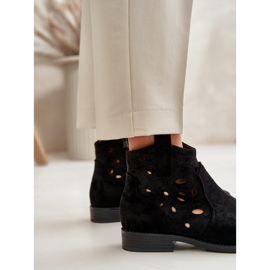 S.Barski Stivali da donna Openwork per il castello nero S. Barski Hy42-081 3