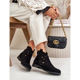 S.Barski Stivali da donna Openwork per il castello nero S. Barski Hy42-081 4