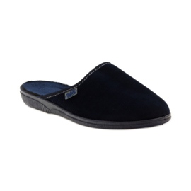 Pantofole in velluto a coste blu Befado 201Q033 2