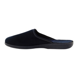Pantofole in velluto a coste blu Befado 201Q033 3