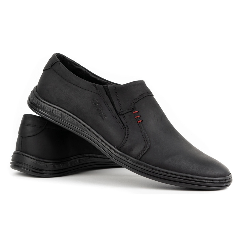 Polbut Scarpe slip-on da uomo in pelle 334N Plb nere nero 1