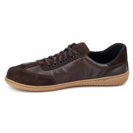 WASAK Scarpe in pelle minimalista maschile a piedi nudi 0742w marrone 1