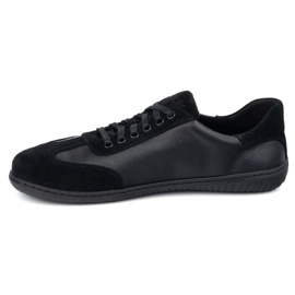 WASAK Scarpe in pelle minimalista maschile a piedi nudi 0742W Black Pas nero 1