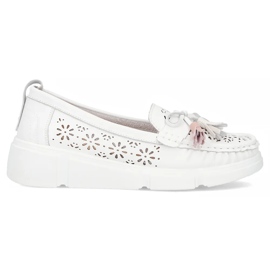 FILIPPO DP6705/25 mocassini in pelle bianco 2