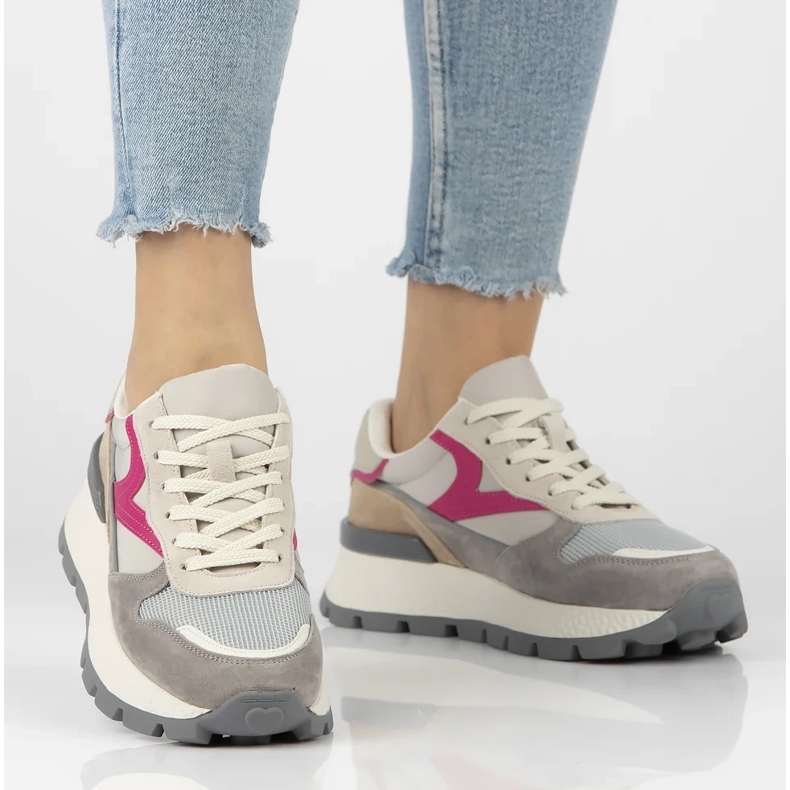 Sneaker in pelle Filippo DP7070/25 beige 2