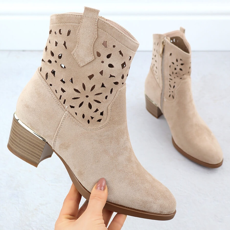 Stivali da lavoro da donna Beige Beige Vinceza 58452 1