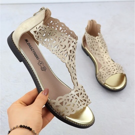 Sandali da donna Openwork Platinum Złote M. Daszyński MR24148-2 d'oro 1