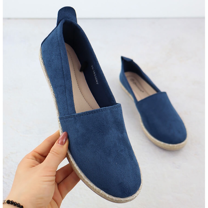 Espadrille femminili inserite in Suede Navy Blue Potocki Py16332 1