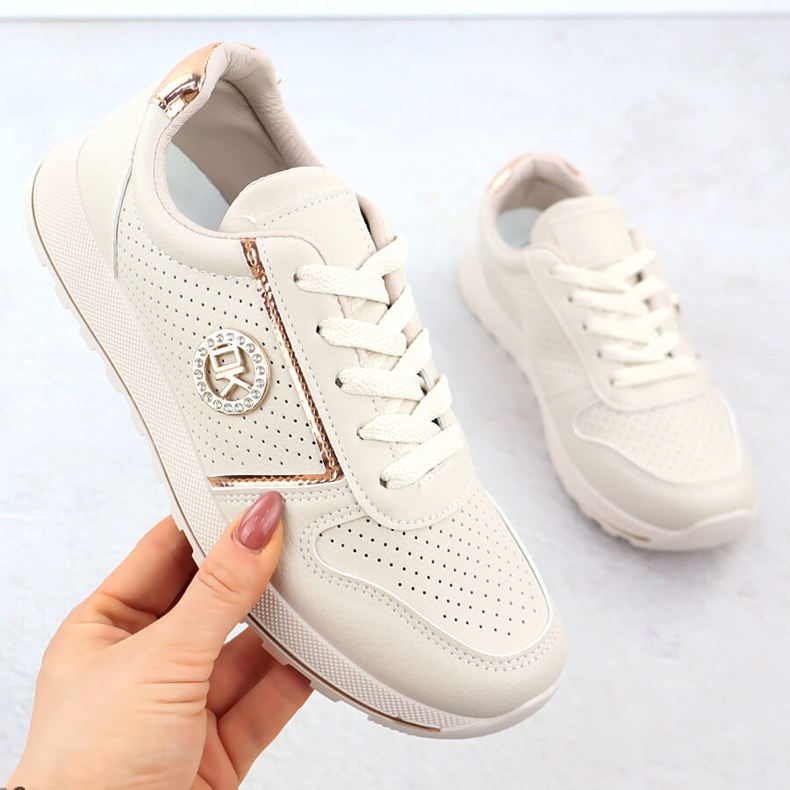 Scarpe sportive da donna, beige potocki py16342 1