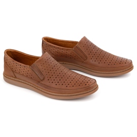 Polbut Scarpe in pelle aperta 2107L Camel marrone 2