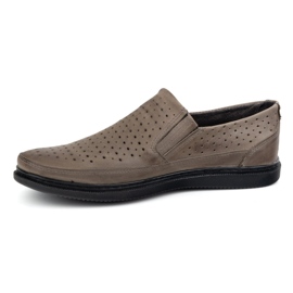 Polbut Scarpe in pelle aperta da uomo 2107l grigio 1
