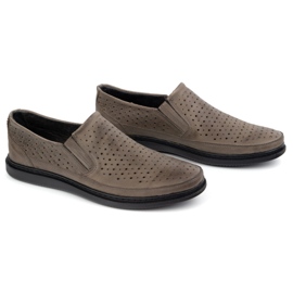 Polbut Scarpe in pelle aperta da uomo 2107l grigio 2