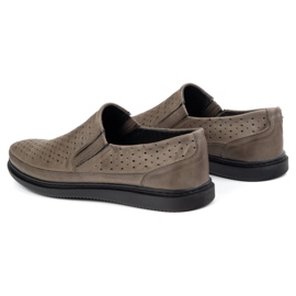 Polbut Scarpe in pelle aperta da uomo 2107l grigio 4