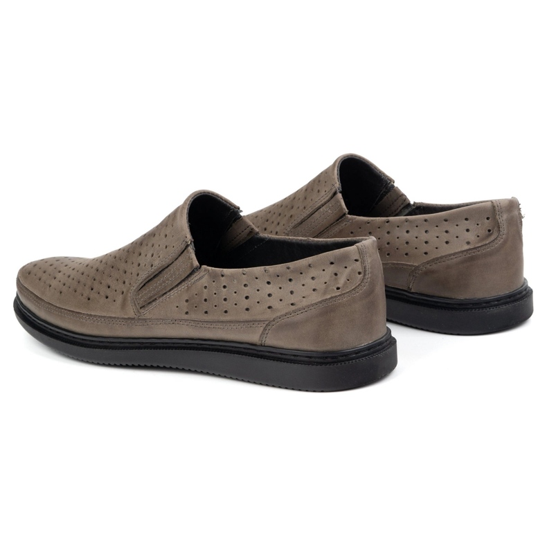 Polbut Scarpe in pelle aperta da uomo 2107l grigio 4