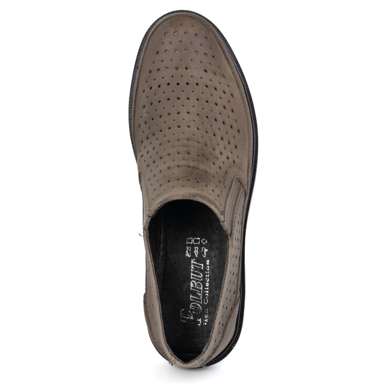 Polbut Scarpe in pelle aperta da uomo 2107l grigio 5
