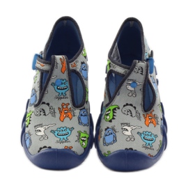Pantofole ragazzi creature Befado 110p308 grigio blu 4