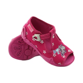 Ciabatte per scarpe per bambini Befado 213p102 rosa grigio 3