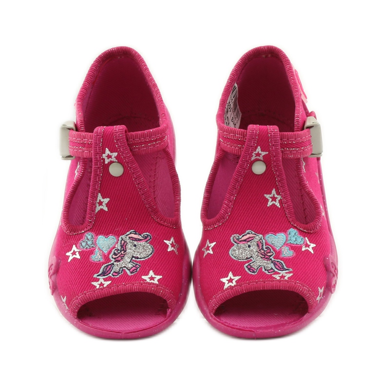 Ciabatte per scarpe per bambini Befado 213p102 rosa grigio 4