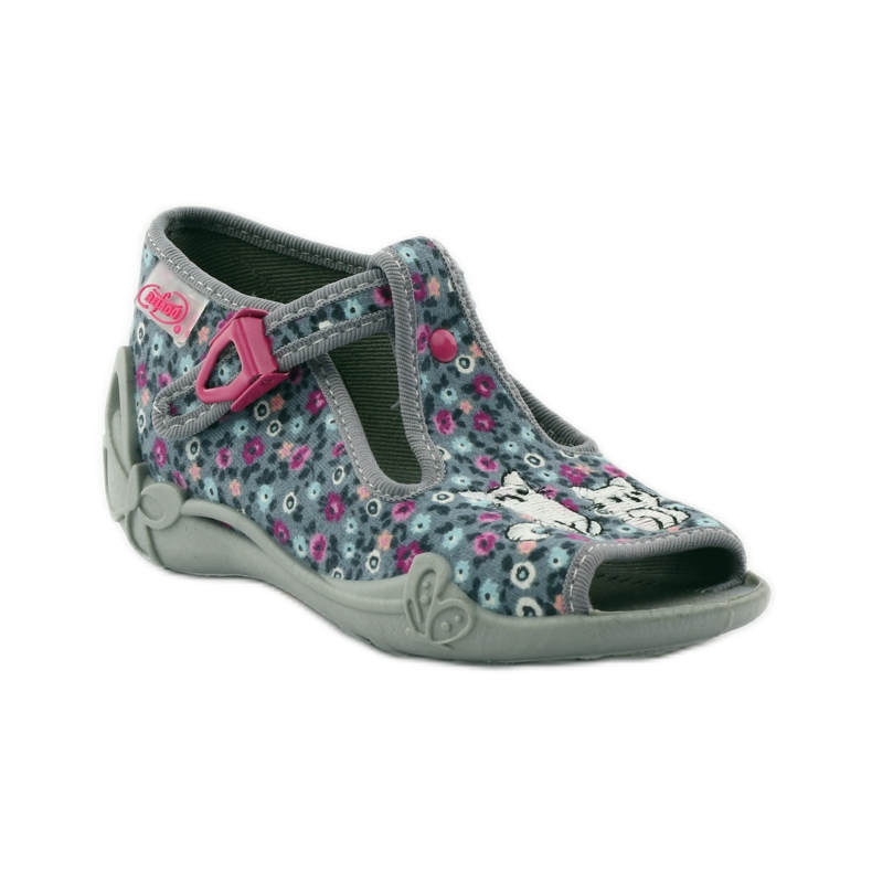 Ciabatte due gatti Befado 213p099 grigio rosa 2