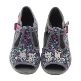 Ciabatte due gatti Befado 213p099 grigio rosa 5