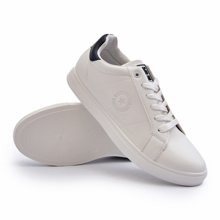 Sneakers Basse da Uomo Eco Pelle Big Star NN174282 Bianco 3