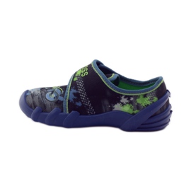 Ciabatte da bambino Befado 273y226 motocross blu navy verde 2
