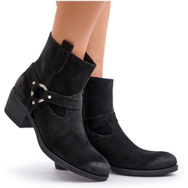 Tacchi alti da donna isolati in pelle Zazoo 60477 NERO 5