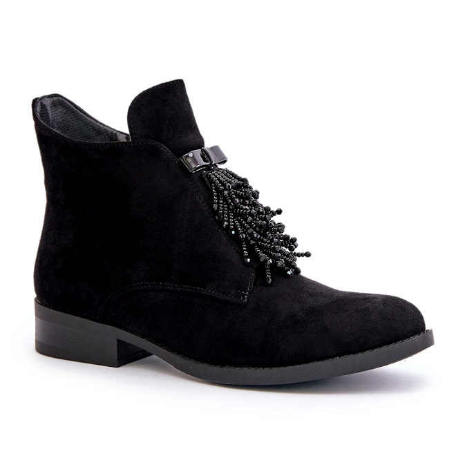 S.Barski Stivali da donna isolati con un ornamento con cerniera S. Barski Hy42-715 Nero 3
