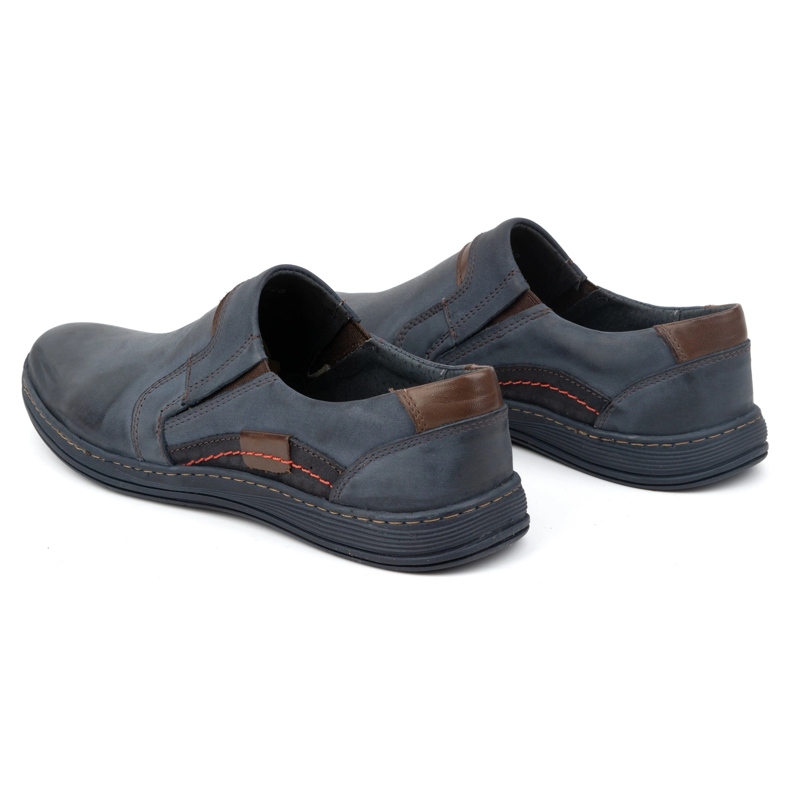 Olivier Mocassini uomo pelle 520 blu navy 4