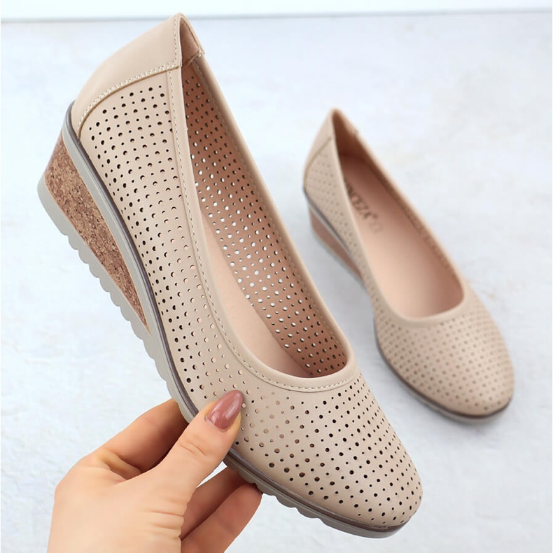 Pompe da donna Scarpe aperte Beige Vinceza 58461 1