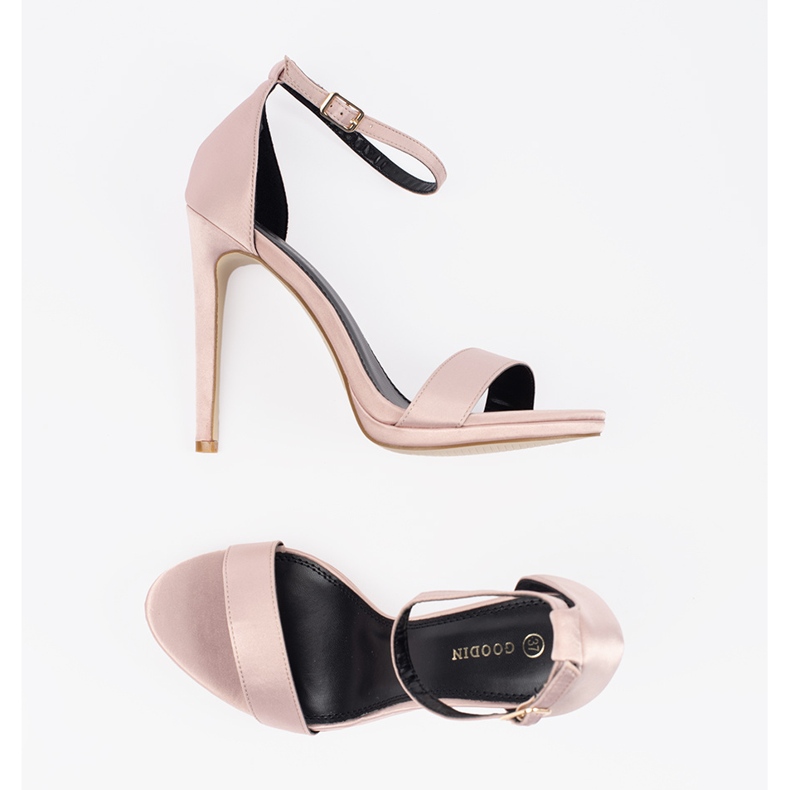 Sandali con tacco alto da donna Shelovet rosa 2