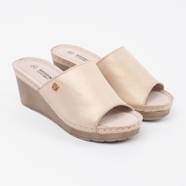 Goodin Flip -flip di Golden Women on Wedge beige 1