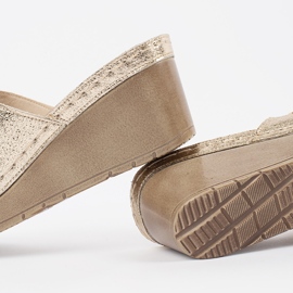 Goodin Flip -flip di Golden Women on Wedge d'oro 1