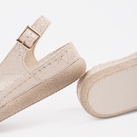 Goodin Sandali beige con sottopiede in pelle 1