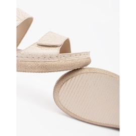 Goodin Sandali in velcro da donna beige leggero 1
