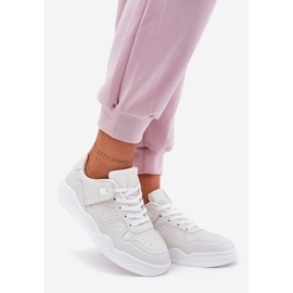 Scarpe sportive da donna con sneaker con eco in pelle bianca bianco 1