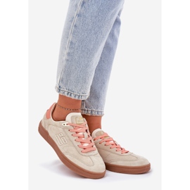 Scarpe sportive in camee sneaker femminili D.Franklin DFSH387005 beige 1