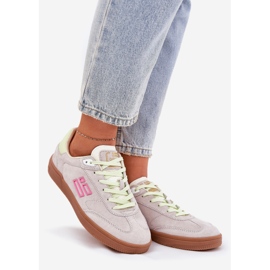 Scarpe sportive in pelle scamosciata per donne D.Franklin DFSH387005 Trovato bianco 1