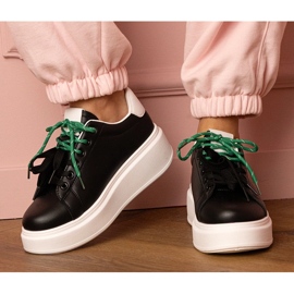 Black Sports Sneakers sulla piattaforma nero 1