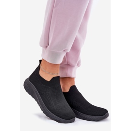Scarpe sportive materiali scivolate nere da donna nero 1