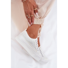 Big Star RR274747 Sneaker in pizzo femminile bianco 2