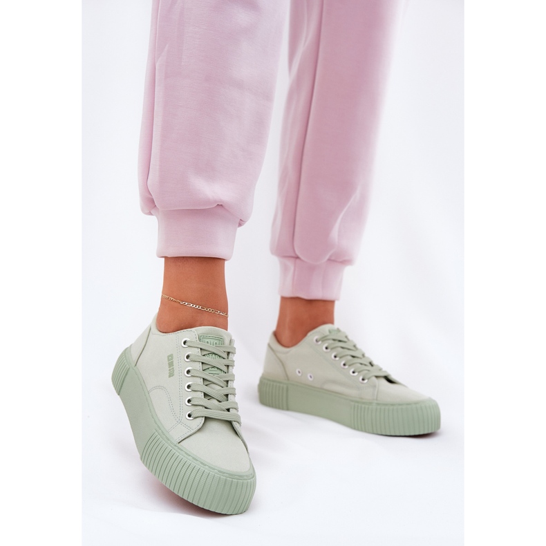 Materiale Sneakers femminile Sneaker Big Star RR274408 Green verde 2