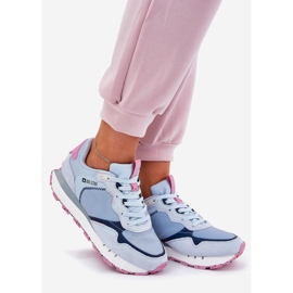 Scarpe sportive luminose in pelle scamosciata femminile Big Star RR274236 HI-Polish Blue 1
