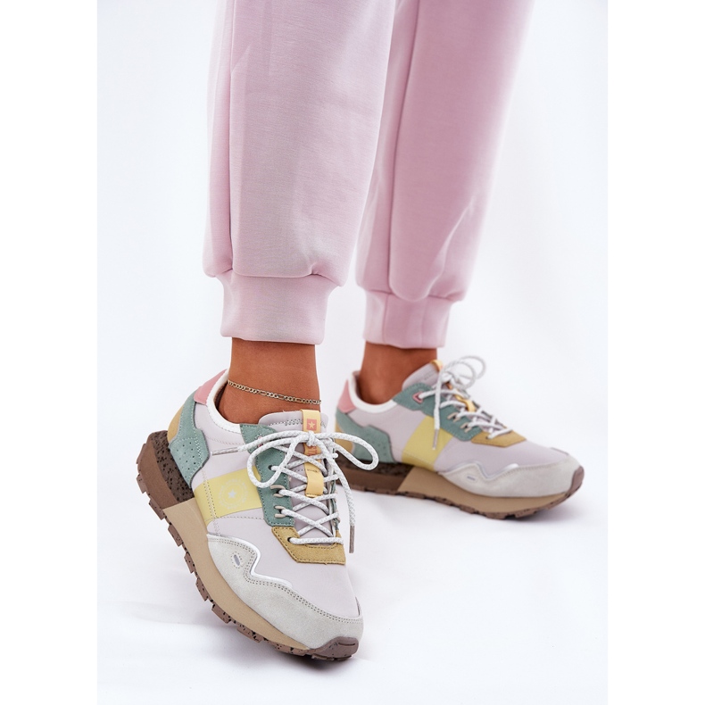 Sneakers in pelle scamosciata femminile Big Star RR274244 Sistema grigio hi-polestro 2