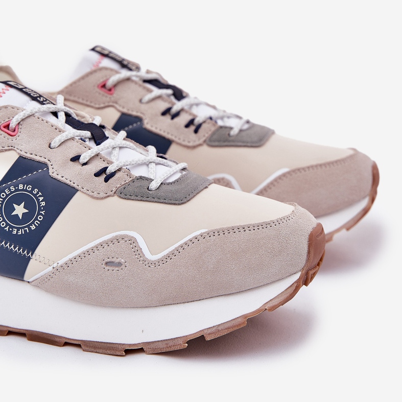 Sneaker in pelle scamosciata maschile sulla piattaforma di sistema Hi-Poliish Hi-Poliish RR174471 Big Star RR174471 grigio 2