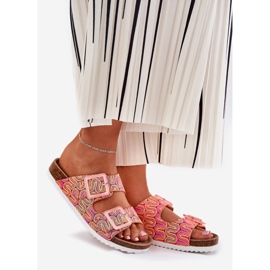 S.Barski Infradito da donna con fibbie e glitter S. Barski RB51-006 Orange arancia 1