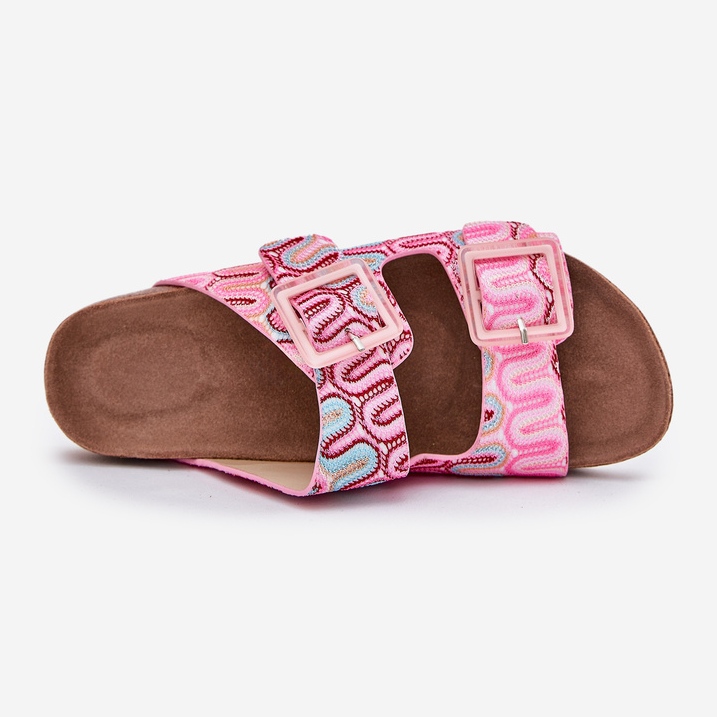 S.Barski Infradito da donna con fibbie e glitter S. Barski RB51-006 Pink rosa 2