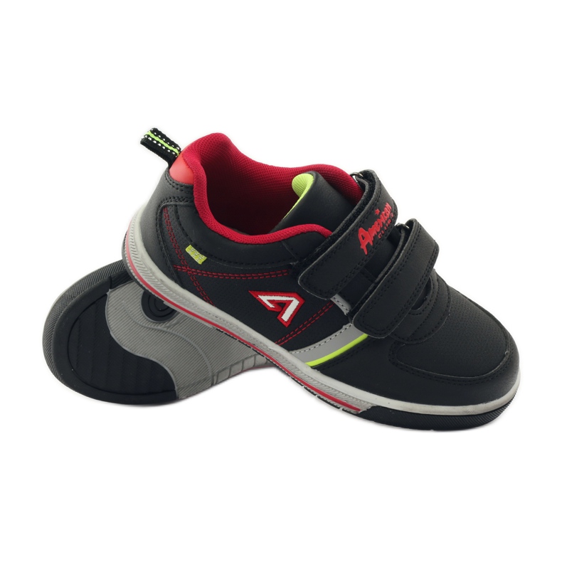 American Club Scarpe sportive ADI con velcro americane CA51 rosso verde grigio nero 3
