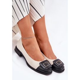 S.Barski Ballerine in pelle con decorazione d &amp; a mk51-059 beige 1